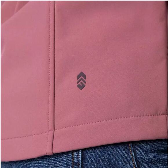 FREE COUNTRY WOMEN'S SOFTSHELL JACKET WITH HOOD IN BLOSSOM PINK XL OR XXL - Picture 8 of 9